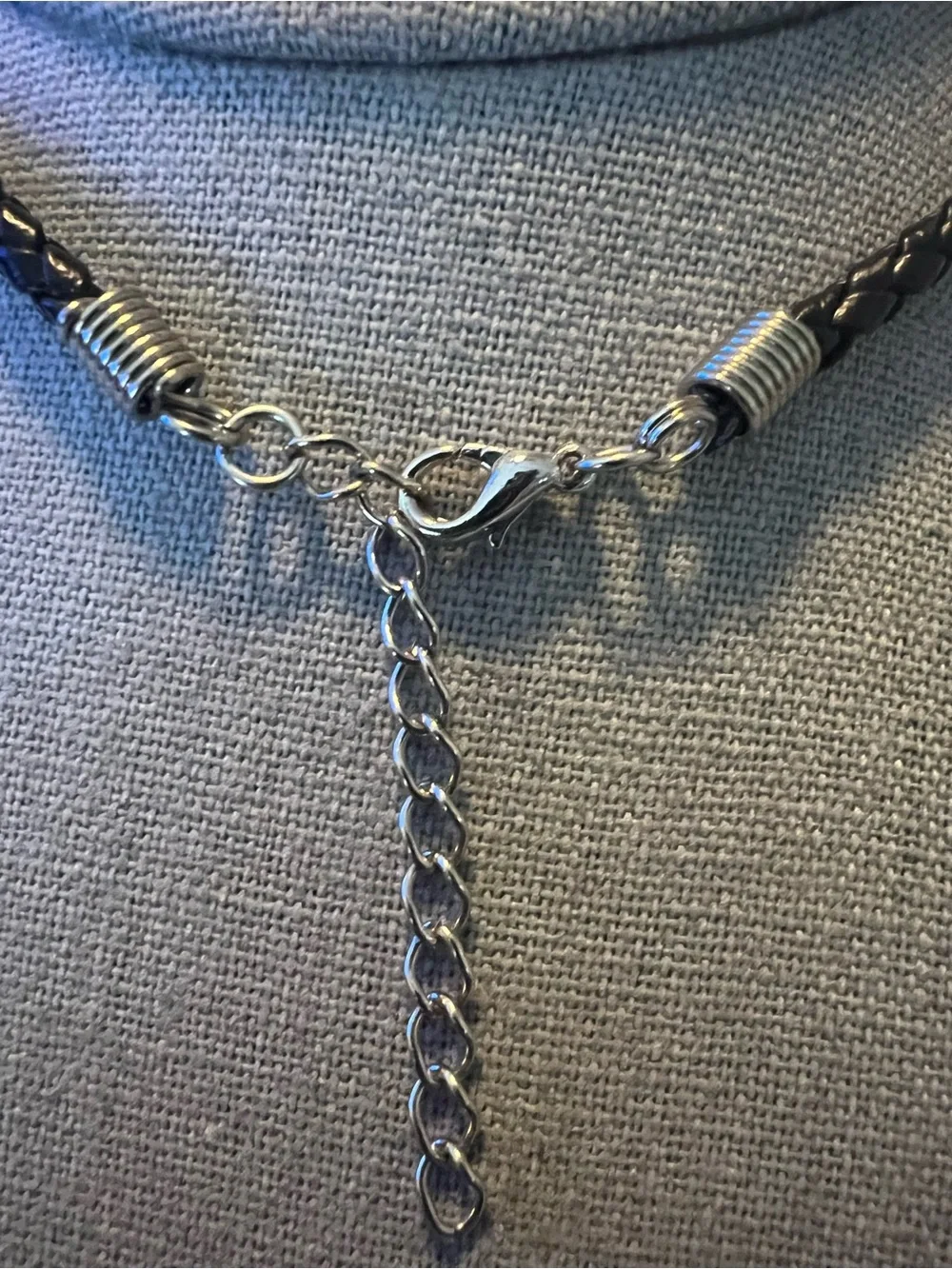 Black Tourmaline  & Smokey Quartz Beaded Leather Necklace - Mens & Womens Jewelr
